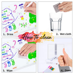 Foldable triangular stand of JBEIY LED note board for stable setup