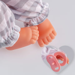 Lifelike head, arms, and legs enhance pretend play.