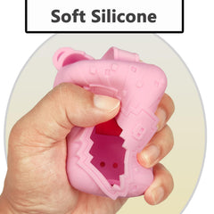 Lanyard attachment enhances portability during play with Bitzee