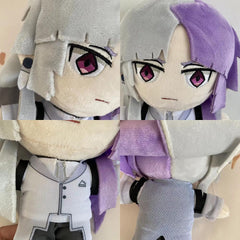 JCvCX plush figure side view showing purple-gray hair design