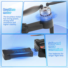 Jdfdexc drone dual batteries extend flight up to 26 minutes