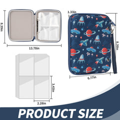 Jeachan card case durable PP pages keep cards securely in place.