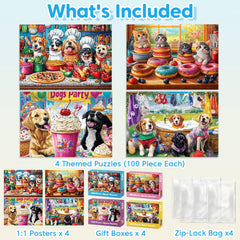 Jeacirio cats-donuts puzzle image highlights bright colors that engage kids visually.