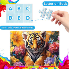 Jeacirio forest animals puzzle 100-piece set offers diverse wildlife themes for learning.