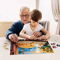 Jeacirio panda puzzle 100-piece set fosters color recognition and patience.