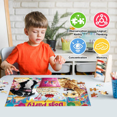 Jeacirio puzzle-back-letters-a-f image helps kids locate pieces faster.