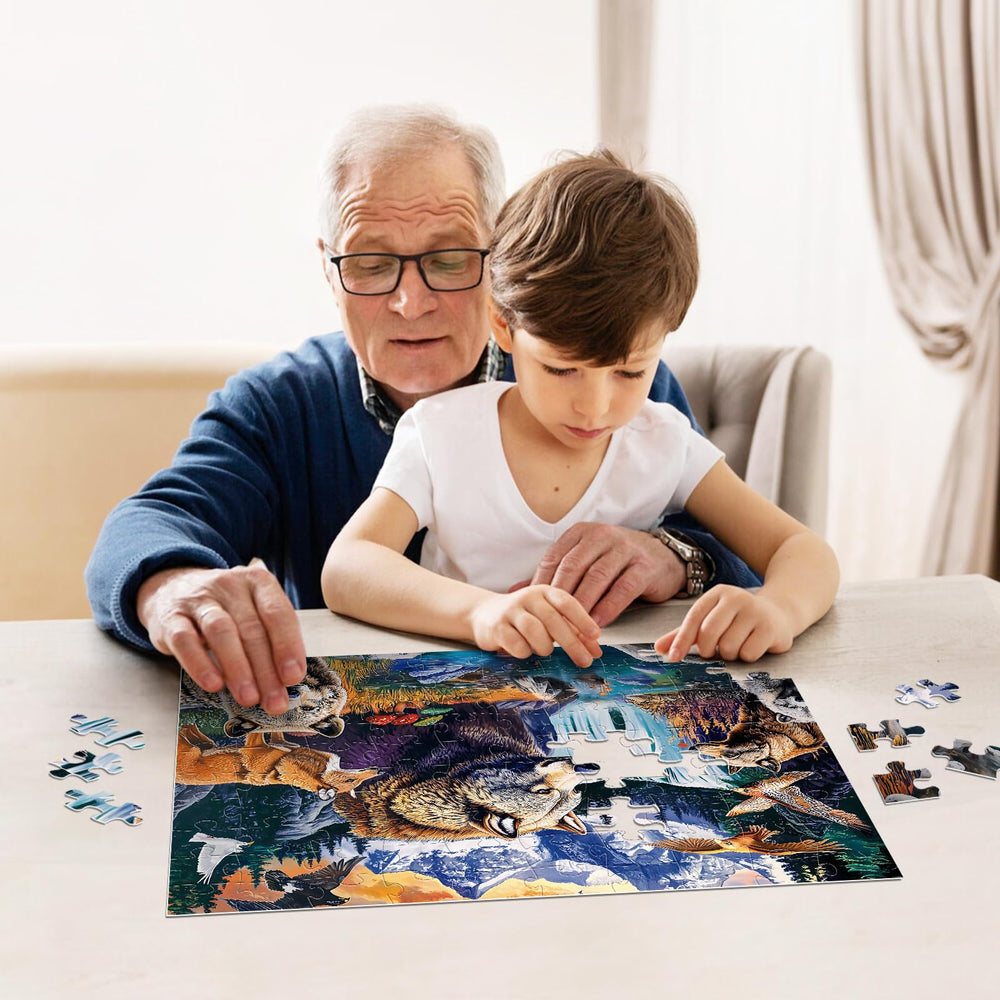 Jeacirio Giraffe Puzzle from Wild Animals set supporting problem solving