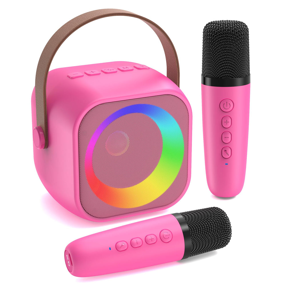 Jeefu karaoke machine kids front view with portable design for home singing fun