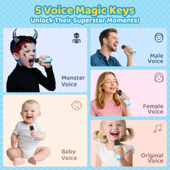 Jeefu mini karaoke with 1800mAh battery for hours of play.