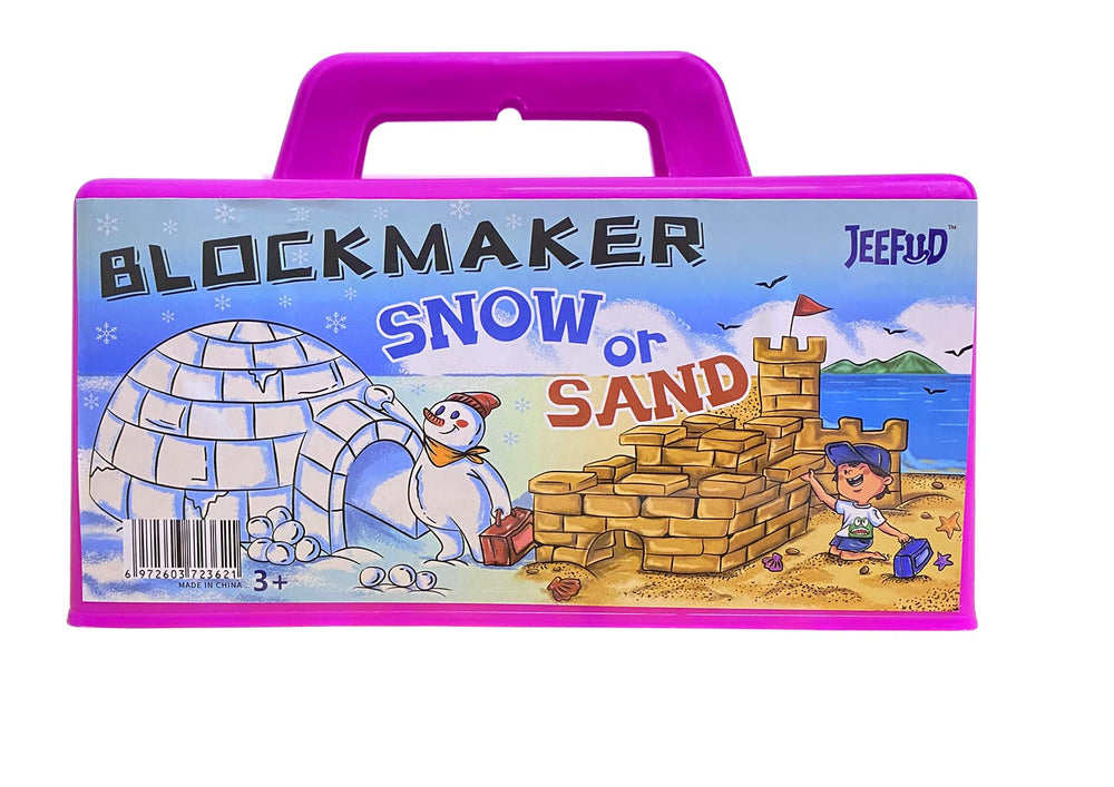 Kids build snow forts and igloos with easy brick forming