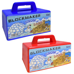 JEEFUD Snow Block Maker two-pack in blue and red for durable outdoor building.