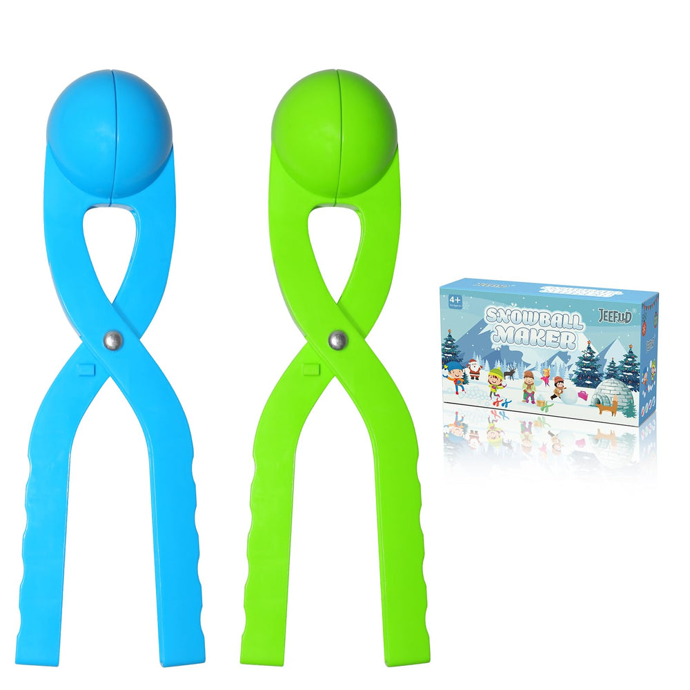 JEEFUD snowball maker in green with a comfortable, quick-grip handle.