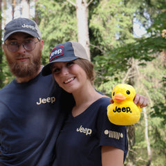 Jeep Text Logo Duck Plush licensing stamp confirms authentic Jeep merchandise