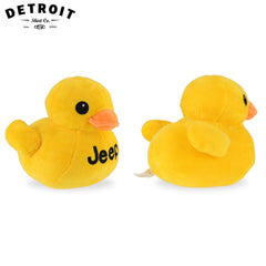 Jeep Text Logo Duck Plush packaging tag, ready for gifting