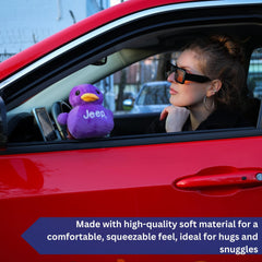 Exclusive Detroit Shirt Company plush duck, ready for gifting.