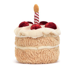 Jellycat Amuseables Birthday Cake layered cake styling for delightful play