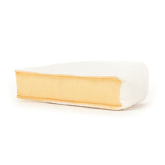 Jellycat Amuseables Brie Cheese Plush hug-ready pose inviting gentle cuddles.