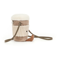 Jellycat Amuseables Coffee-To-Go Bag premium plush fabric feels soft and durable