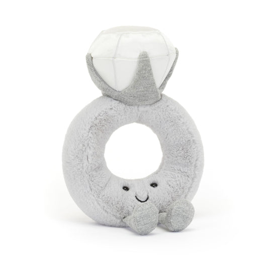 Jellycat Amuseables Diamond Ring plush with satin diamond for stylish gifting