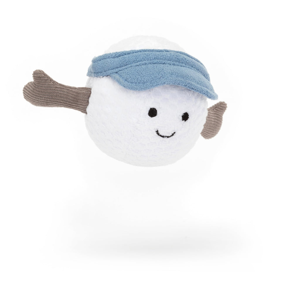 Jellycat Amuseables Golf Ball dimples, textured fur mirrors a real golf ball