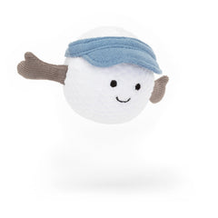 Jellycat Amuseables Golf Ball dimples, textured fur mirrors a real golf ball