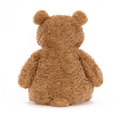 Jellycat Bartholomew Bear large detail fabric, feathery-soft fur invites gentle touch