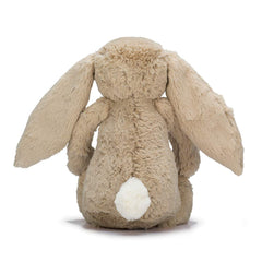 Jellycat Bashful Beige Bunny hug-friendly pose, perfect for bedtime stories and soft play.