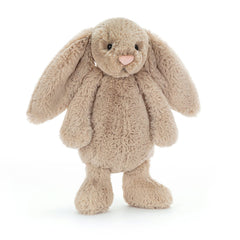 Gift-ready Bashful Beige Bunny ideal for birthdays or baby showers.