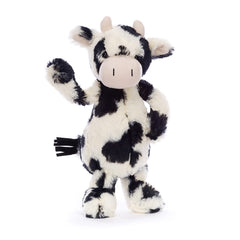Jellycat Bashful Calf with soft fur for gentle hugs.