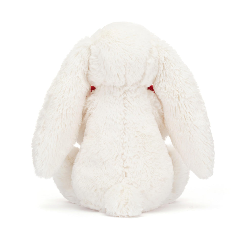 Jellycat Bashful Red Love Heart Bunny fur close-up showing plush texture and premium construction.
