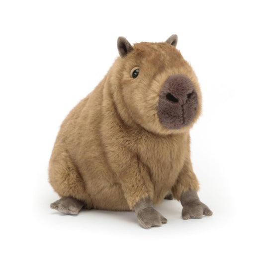 Jellycat Clyde Capybara full-body plush, a huggable companion for kids and adults.
