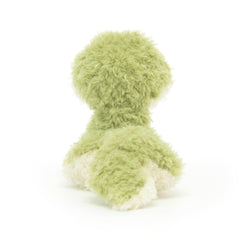 Jellycat Little Snake green-cream fur feels ultra soft and hug-friendly for cozy evenings.