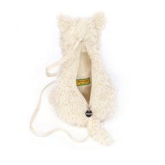 Jellycat Munro Scottie Dog Bag back view showing concealed zip pocket for easy access.