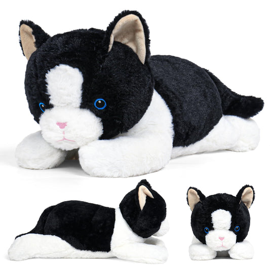 JellyMallow cat-weighted plush front view offers cozy hugs and soft fabric.