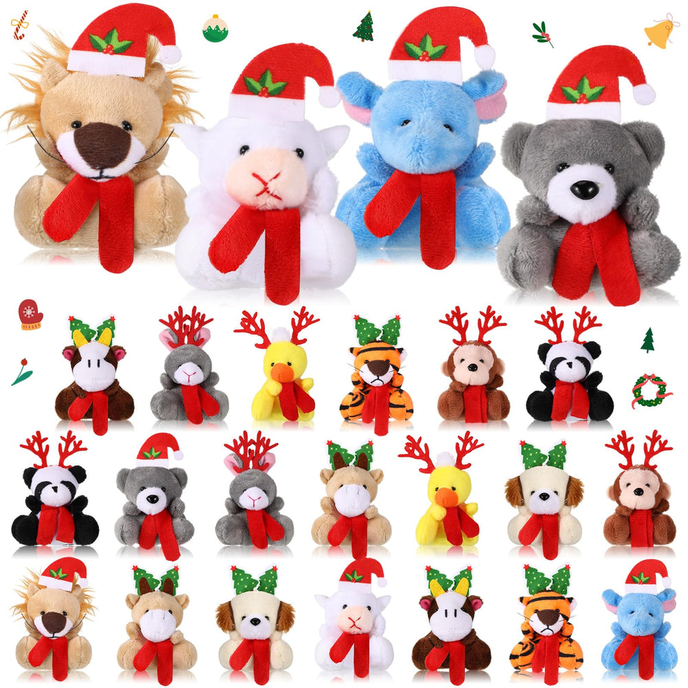 Jenaai mini Christmas stuffed rabbit ornament for festive tree decoration and gifting