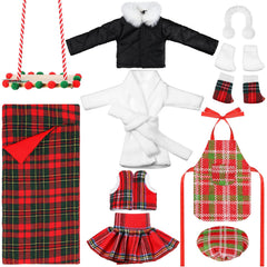 Jenaai Christmas elf clothes set swing for festive doll styling