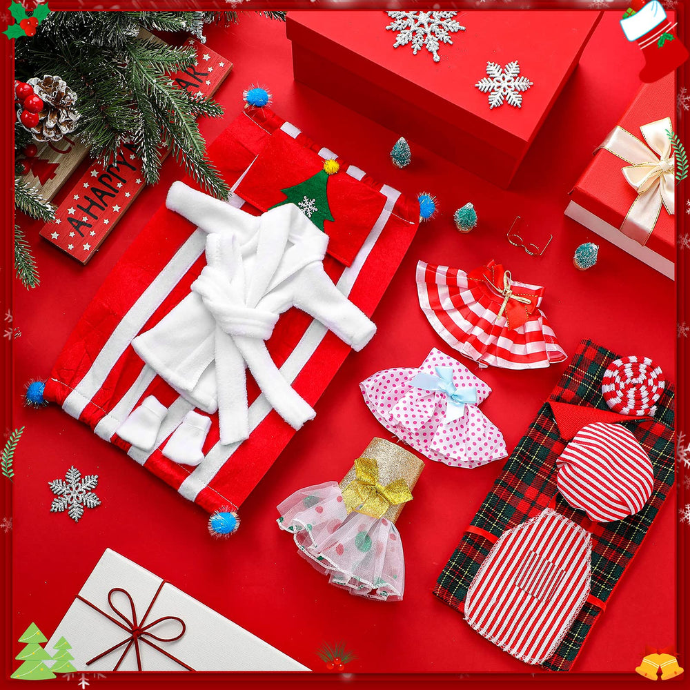 Jenaai bathrobe adds cute, soft texture to holiday doll looks.