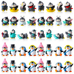 Jenaai penguin figurines variety pack 40pcs for creative decorations