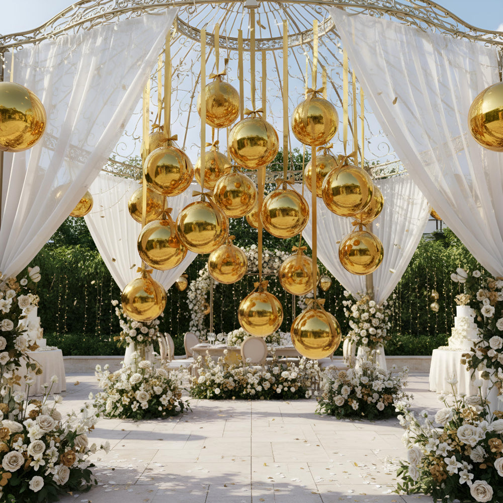 Jenaai reusable gold foil balloons suitable for multiple celebrations.