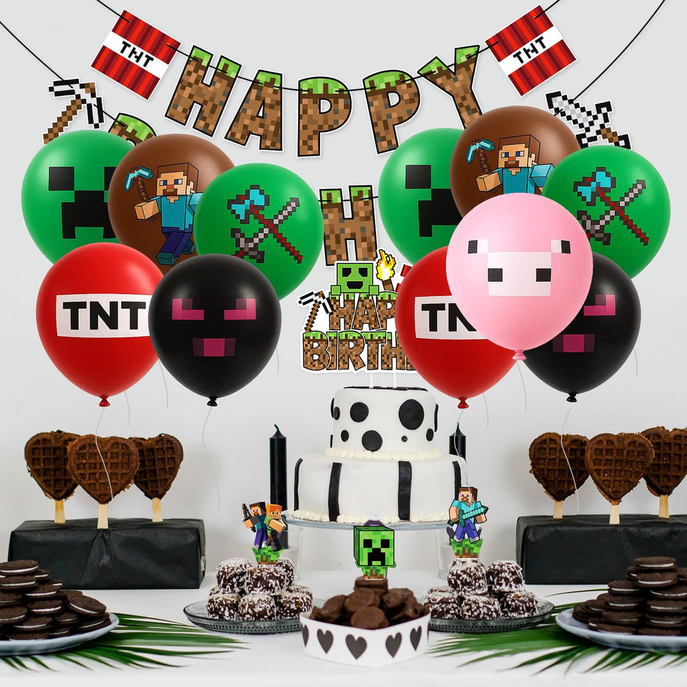 JenJen Tradition balloon with TNT block for bold game-themed decorations