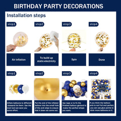 Jenlion Happy Birthday Backdrop with star patterns adds party ambiance.