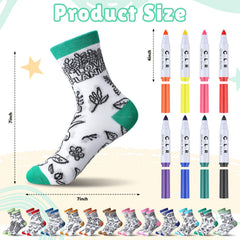 JenPen 8 non-washable pencils for vibrant coloring on socks