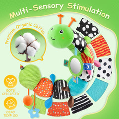 JENTXON sensory caterpillar crinkle texture inspires tactile exploration for babies