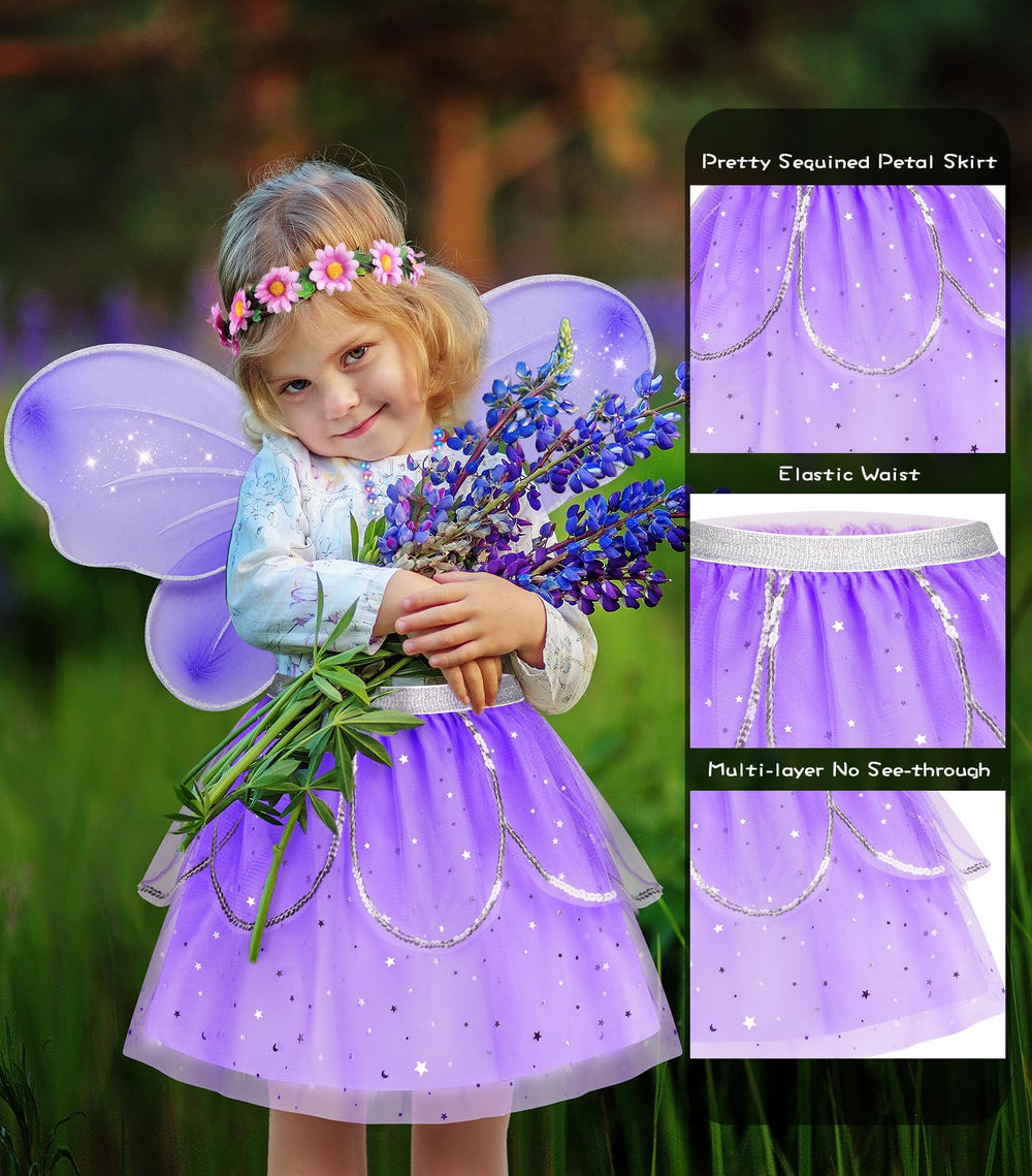 Jeowoqao butterfly wings with sparkly details for magical flights of fancy.