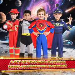Jeowoqao dress-up-packaged-box image shows organized storage for kids' costumes.