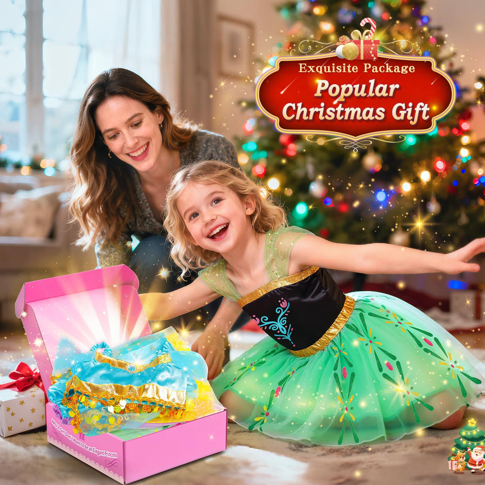 Jeowoqao green dress for imaginative princess play.
