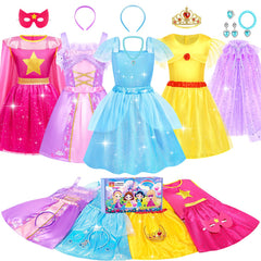 Jeowoqao princess dress set cap with cape for imaginative playtime.