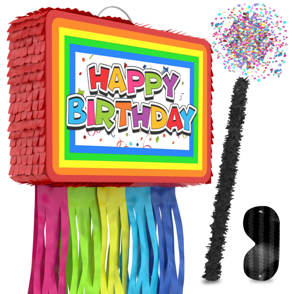 Jergrim Happy Birthday Pinata front view for festive party decor.