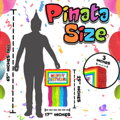 Jergrim Pinata multicolor confetti bag adds extra celebration pop.