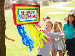 Jergrim Pinata crafted from recycled cardboard and tissue paper for sustainability.